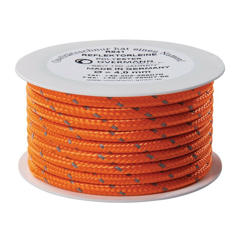 

Cable reflector Reflector de seguridad L.50m P.2mm PES naranja OVERMANN (Por 6)