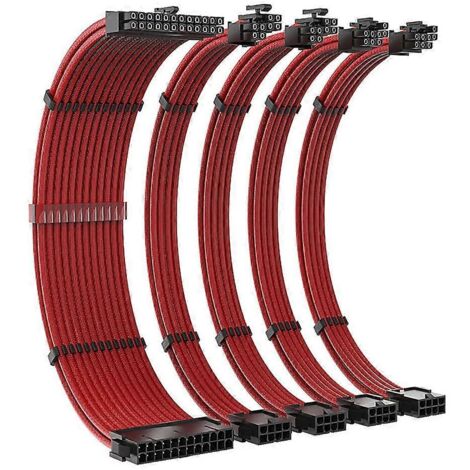 Câble répartiteur 24 broches ATX 24 broches, double PCIe 6+2 broches, double EPS 4+4 broches