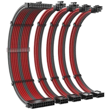 Câble répartiteur 24 broches ATX 24 broches, double PCIe 6+2 broches, double EPS 4+4 broches