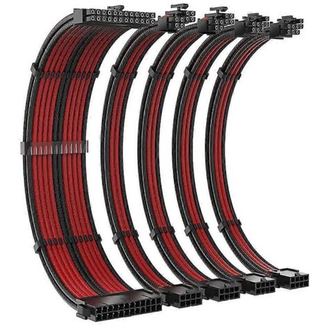 Câble répartiteur 24 broches ATX 24 broches, double PCIe 6+2 broches, double EPS 4+4 broches