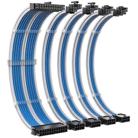 Câble répartiteur 24 broches ATX 24 broches, double PCIe 6+2 broches, double EPS 4+4 broches