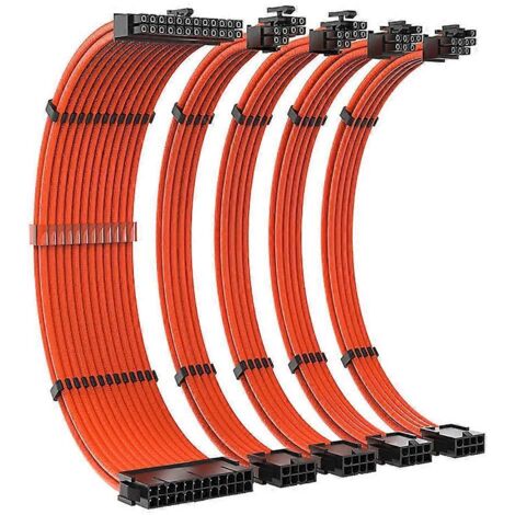 Câble répartiteur 24 broches ATX 24 broches, double PCIe 6+2 broches, double EPS 4+4 broches
