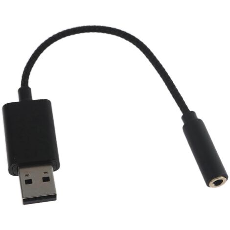 Câble répartiteur 3,5 mm pour casque d'ordinateur, adaptateur USB vers prise jack 3,5 mm pour casque.