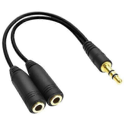 Câble répartiteur audio 3,5 mm, type Y mâle vers type 2 femelle