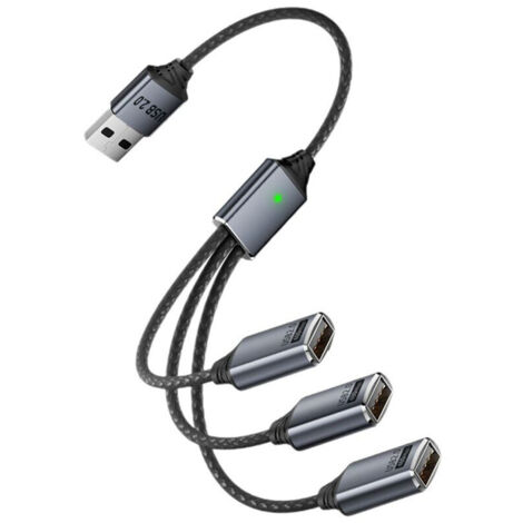 Cable Répartiteur OTG USB 2.0 Male Vers Femelle, Rallonge, Adaptateur de Chargeur de Données pour Téléphone, Imprimante, Clé USB.
