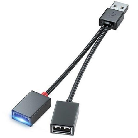 Câble répartiteur USB avec adaptateur de charge pour voiture, école, bureau - Transfert de données - Phare droit