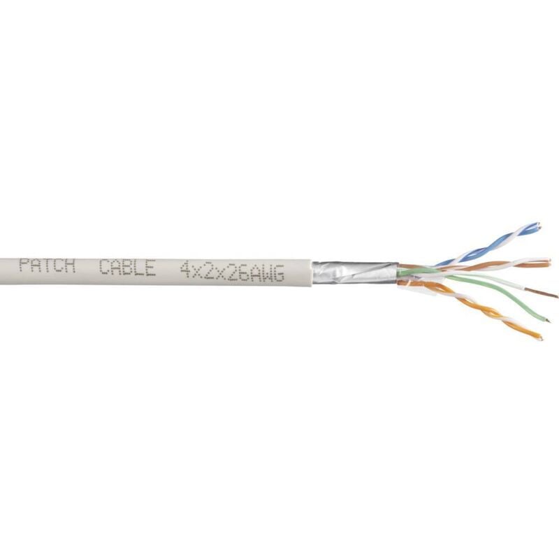 Tru Components - Câble réseau cat 6 f/utp 4 x 2 x 0.27 mm² blanc 305 m S849401