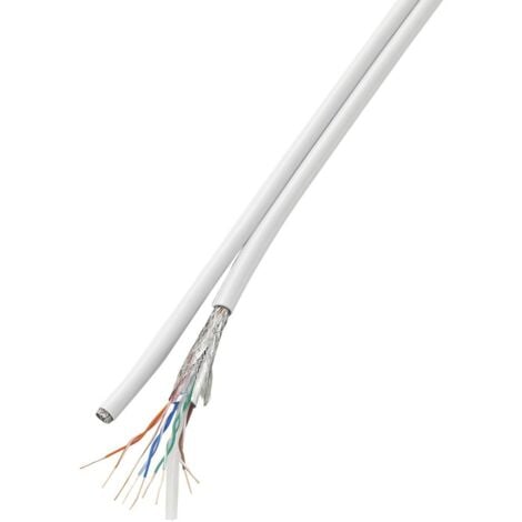 Câble réseau CAT 6 SF/UTP TRU COMPONENTS CAT 6/CCA 1567362 8 x 2 x 0.196 mm² blanc 100 m