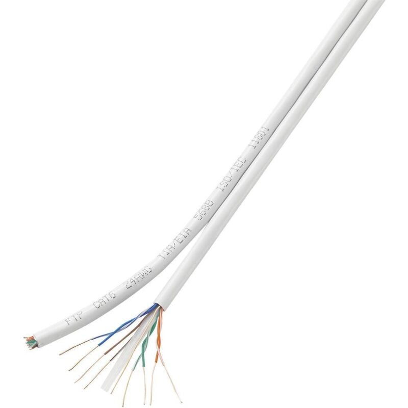 Tru Components - Câble réseau cat 6 u/utp 8 x 2 x 0.196 mm² blanc 100 m S842301