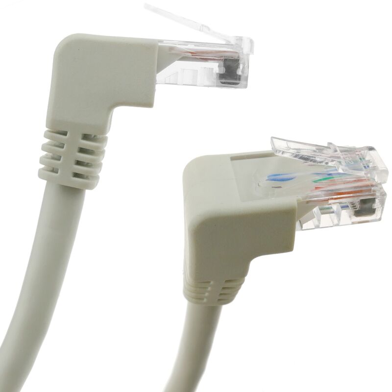 Câble de raccordement Ethernet RJ45 coudé en forme de L pour Internet LAN  Cat5 1,8 m (angle droit) : : Informatique