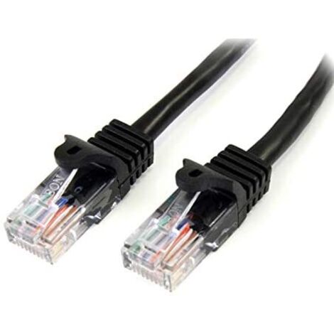 CABLE RESEAU CAT5E UTP SANS   CROCHET DE 3M - M/M - NOIR