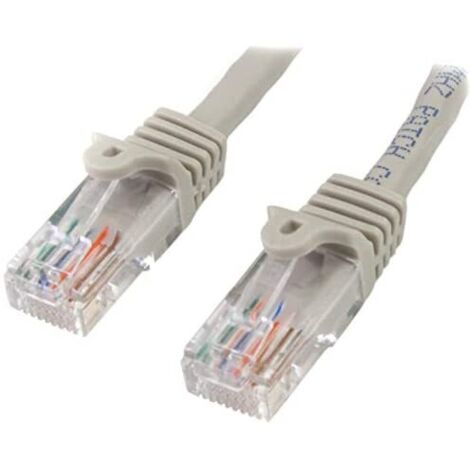 CABLE RESEAU CAT5E UTP SANS   CROCHET DE 50 CM - GRIS