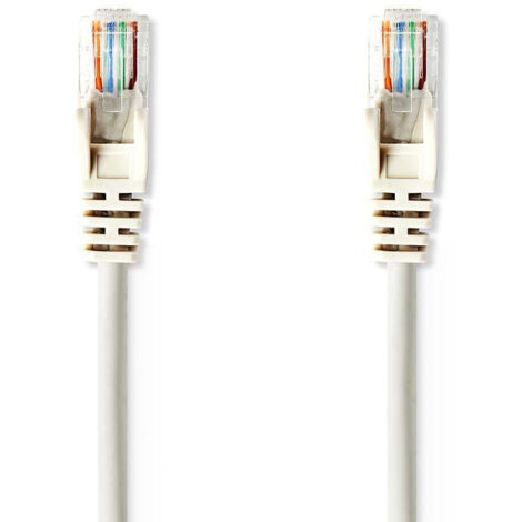 Cable reseau cat5e uutp rj45 male rj45 male 500 m rond pvc gris enveloppe