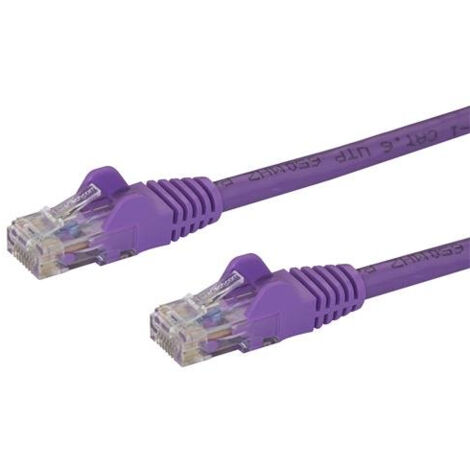 CABLE RESEAU CAT6 UTP SANS   CROCHET DE 3 M - VIOLET
