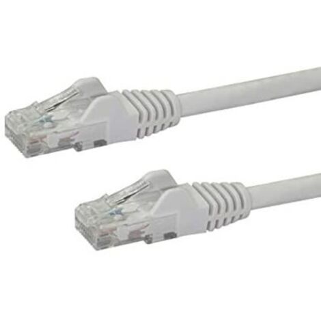 CABLE RESEAU CAT6 UTP SANS   CROCHET DE 50 CM - BLANC