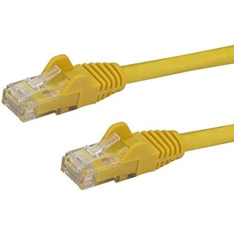 CABLE RESEAU CAT6 UTP SANS   CROCHET DE 50 CM - JAUNE