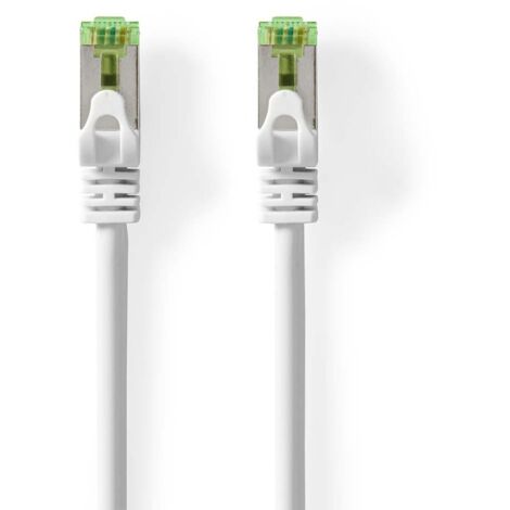 Cable reseau cat7 sftp rj45 male rj45 femelle 100 m snagless rond lszh blanc boite