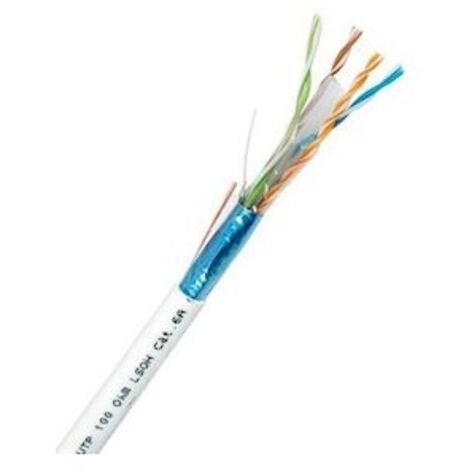 cable réseau - catégorie 6a - utp - lsoh-fr - 4 paires - couronne de 100 mètres - ivoire - dca - acome r7291ac1