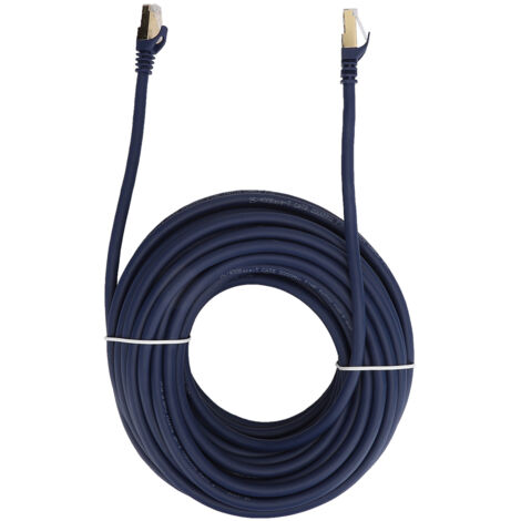 Câble réseau cuivre sans oxygène 26AWG 2000MHz pour box internet, ordinateur, décodeur, 40Gbps (15 mètres)