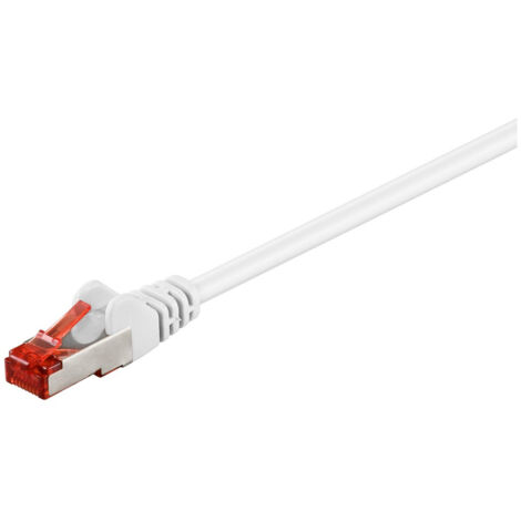 Câble réseau GOOBAY CAT.6, S/FTP, PIMF, CU, LSZH, blanc, 1,0 m