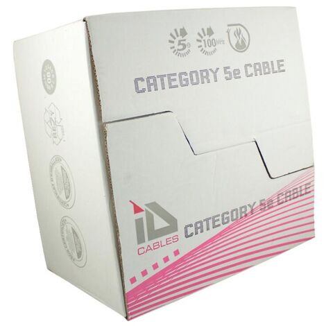 Câble réseau informatique F/UTP 2 x 4 paires Cat6 250 MHz couronne de 100 mètres