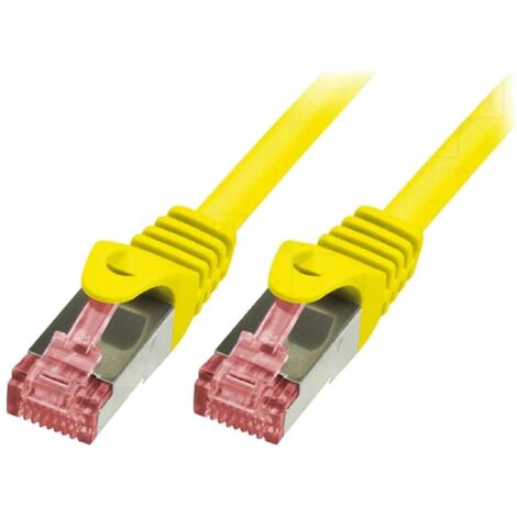Cable reseau jaune 7.50m SFTP blinde RJ45 cat6