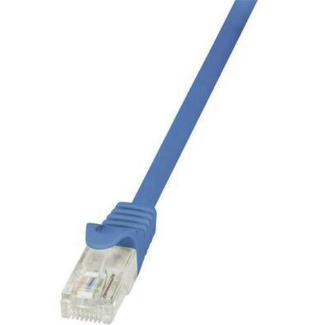 Câble réseau LogiLink CAT 5r U/UTP 2 m bleu - CP1056U - 2.00 m - bleu - [1x RJ45 mâle - 1x RJ45 mâle] V964241