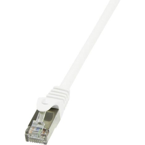 Câble réseau LogiLink CAT 6 F/UTP 0.50 m blanc - CP2021S - [1x RJ45 mâle - 1x RJ45 mâle]