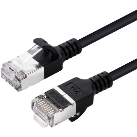 Câble réseau MicroConnect CAT6A U-FTP Slim LSZH 1,5 m, noir, V-FTP6A015S-SLIM