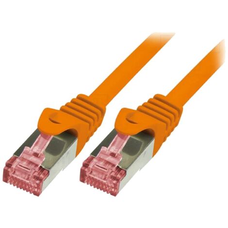 Cable reseau orange 10.00m SFTP blinde RJ45 cat6