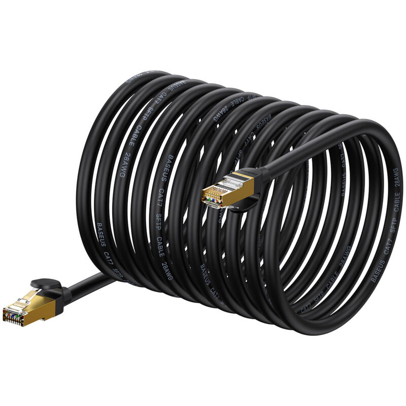 Câble réseau rapide 10Gbps Speed ​​​​Seven RJ45 30m noir