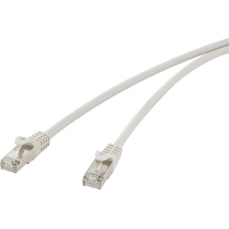 Câble réseau RJ45 CAT 5e F/UTP 5 m gris avec cliquet – 1 pièce, référence Y859202