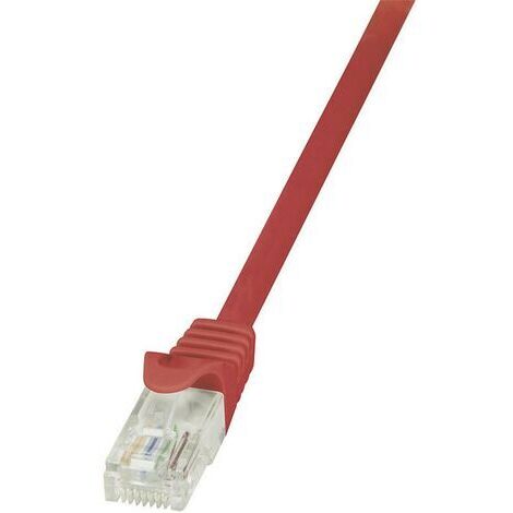 Câble réseau RJ45 CAT 6 U / UTP LogiLink - 2 connecteurs RJ45 - 3 m - Rouge - CP2064U V963661