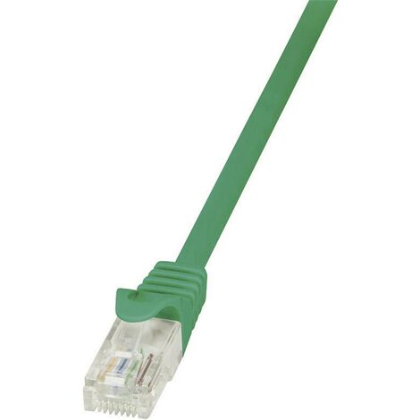 Câble réseau RJ45 CAT 6 U / UTP LogiLink - 2 connecteurs RJ45 - 5 m - Vert - CP2075U V963041