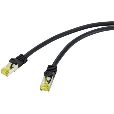 Câble réseau RJ45 CAT 6a S/FTP 20 m noir – gaine TPE flexible et ignifuge, compatible CAT 7, 1 pièce