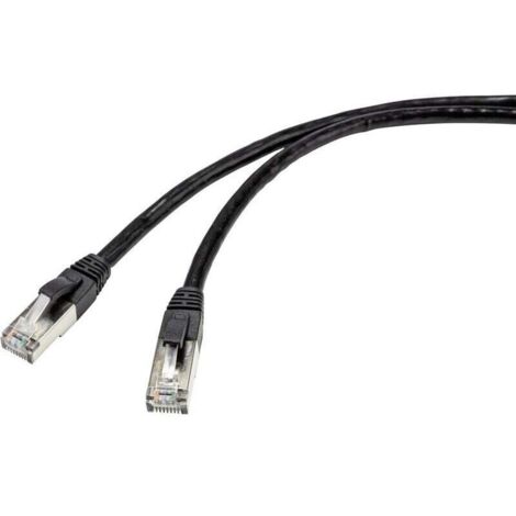 Câble réseau RJ45 CAT 6a S/FTP étanche 20 m noir – idéal pour extérieur, 1 pièce