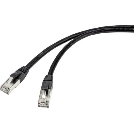 Câble réseau RJ45 CAT 6a S/FTP extérieur 15 m noir – 1 unité, haute performance et résistance aux intempéries