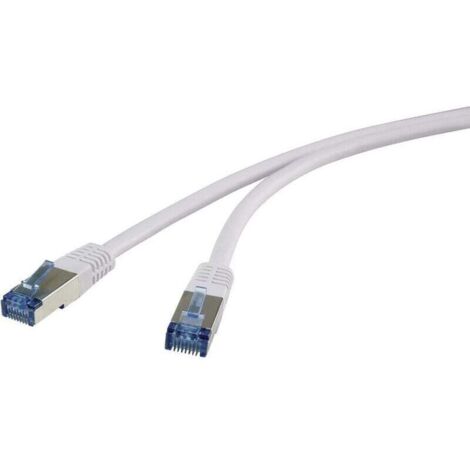 Câble réseau RJ45 Cat 6a S/FTP gris très flexible, 3 m, contacts dorés – 1 pièce