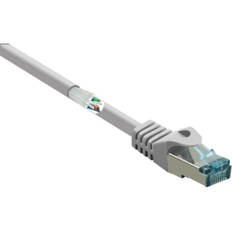Câble réseau RJ45 Cat 6a S/FTP ignifuge gris 15 m – 1 pièce – Référence S590422