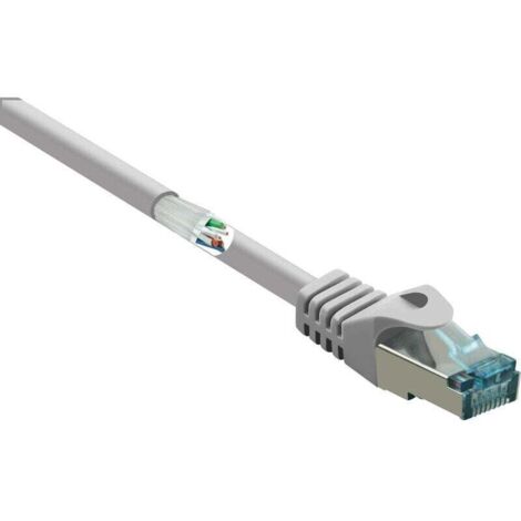 Câble réseau RJ45 Cat 6a S/FTP ignifuge gris 5 m – 1 pièce – Référence S524122