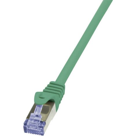 Câble réseau RJ45 CAT 6A S / FTP LogiLink - 2 connecteurs RJ45 - 3 m - Vert - CQ3065S V962391