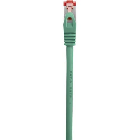 Câble réseau RJ45 Cat.6 S/FTP 10 m vert – Connecteurs dorés, verrouillage cliquet, ignifuge – 1 pièce