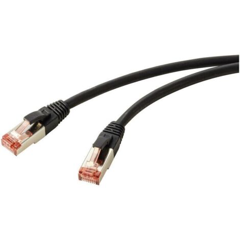 Câble réseau RJ45 Cat.6 S/FTP 2 m, noir sans halogène, haute performance et faible串扰 – 1 pièce
