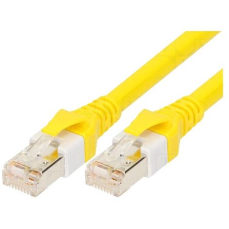 Cable reseau RJ45 male S-FTP Cat 6 jaune - 0.4m
