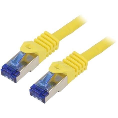 Cable reseau RJ45 male S-FTP Cat 6a jaune - 10m