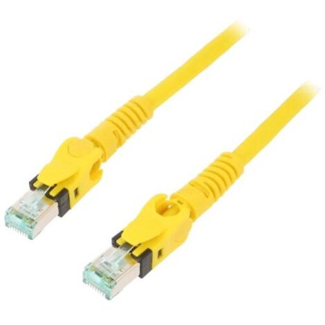 Cable reseau RJ45 male S-FTP Cat 6a jaune - 10m