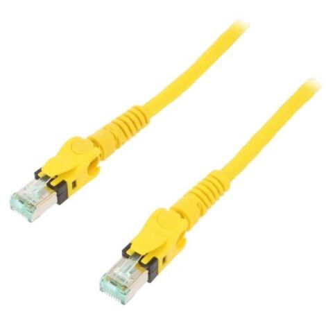 Cable reseau RJ45 male S-FTP Cat 6a jaune - 10m