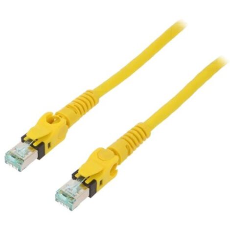 Cable reseau RJ45 male S-FTP Cat 6a jaune - 1m