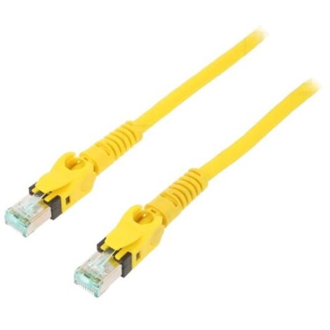 Cable reseau RJ45 male S-FTP Cat 6a jaune - 2m