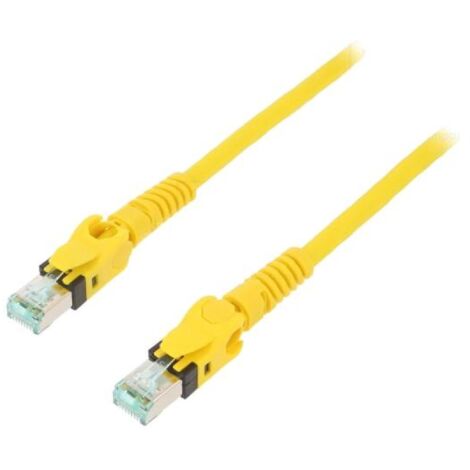 Cable reseau RJ45 male S-FTP Cat 6a jaune - 2m